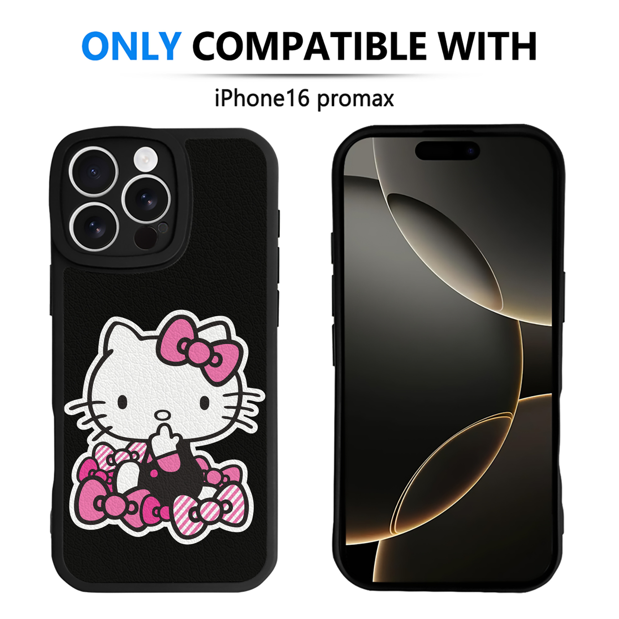 （画像用） Hello Kitty ハローキティ 【iPhone 16シリーズ対応】シリコンスマホケース（レザー調） 材質：シリコン